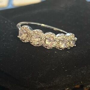 Cubic Zirconia 925 Silver Engagement Ring